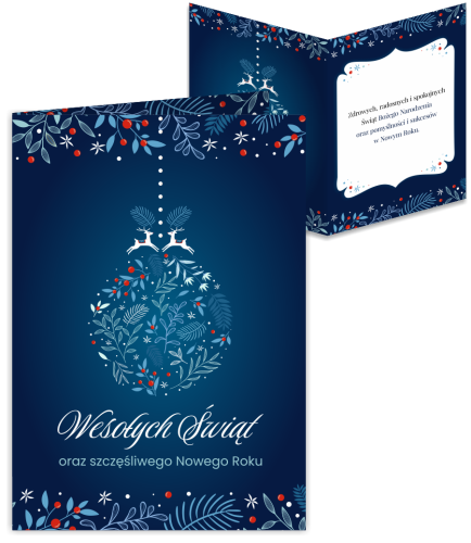 KARTKA ŚWIĄTECZNA - wzór 16 (składana, format A6)