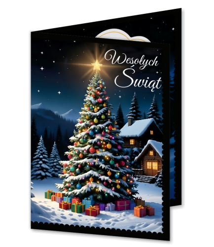 KARTKA ŚWIĄTECZNA - wzór 17 (składana, format A6)