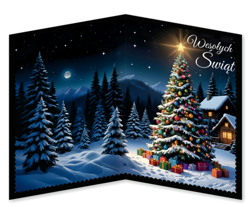 KARTKA ŚWIĄTECZNA - wzór 17 (składana, format A6)