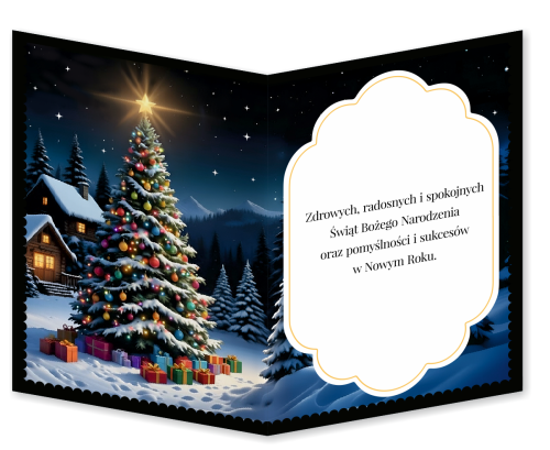 KARTKA ŚWIĄTECZNA - wzór 17 (składana, format A6)
