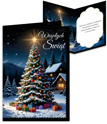 KARTKA ŚWIĄTECZNA - wzór 17 (składana, format A6)
