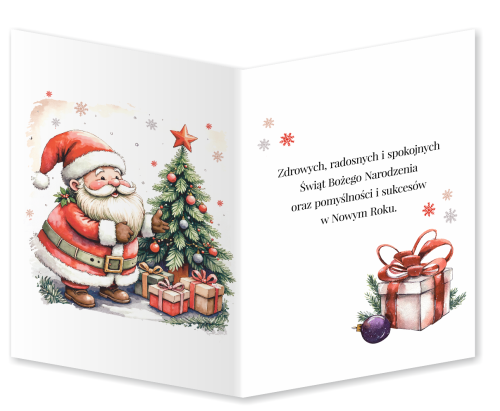 KARTKA ŚWIĄTECZNA - wzór 18 (składana, format A6)