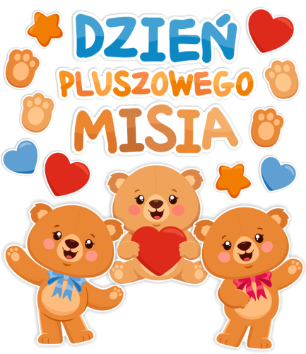 Dekoracja - Dzień Pluszowego Misia - wzór 2 (~A3, jednostronna)
