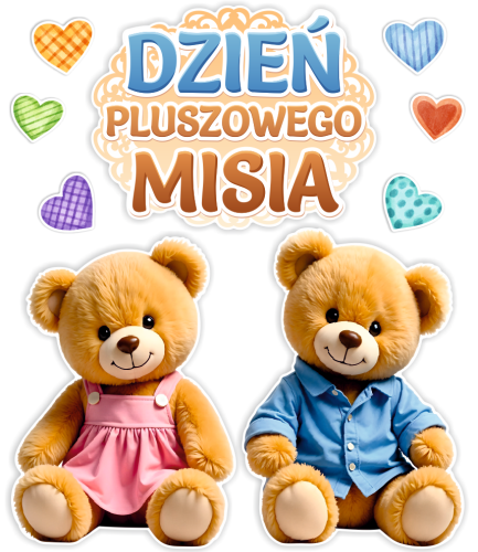 Dekoracja - Dzień Pluszowego Misia - wzór 3 (~A3, jednostronna)
