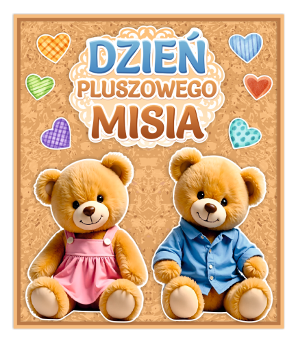 Dekoracja - Dzień Pluszowego Misia - wzór 3 (~A3, jednostronna)