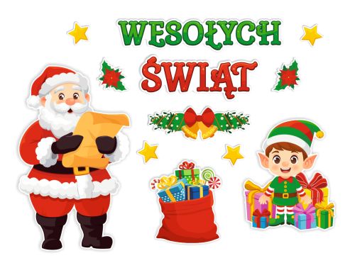 Dekoracja Świąteczna Boże Narodzenie - Wesołych Świąt (rozmiar XXL)