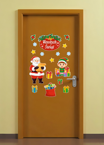 Dekoracja świąteczna - Wesołych Świąt - wzór 3 (~A3, dwustronna)
