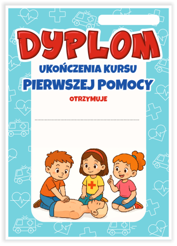 Dyplom: PIERWSZA POMOC - wzór 4 (format A4)