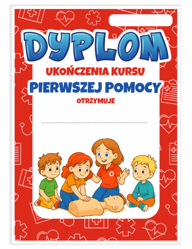 Dyplom: PIERWSZA POMOC - wzór 5 (format A4)