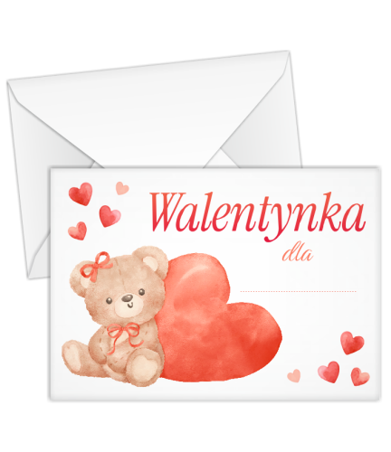 Koperta - WALENTYNKI - wzór 30 (biała, format C6)