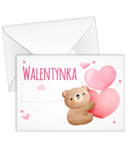 Koperta - WALENTYNKI - wzór 29 (biała, format C6)