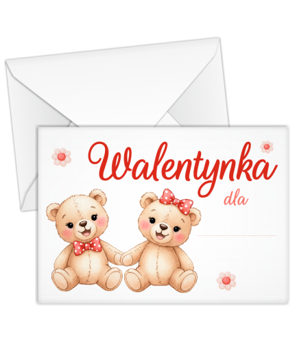 Koperta - WALENTYNKI - wzór 31 (biała, format C6)