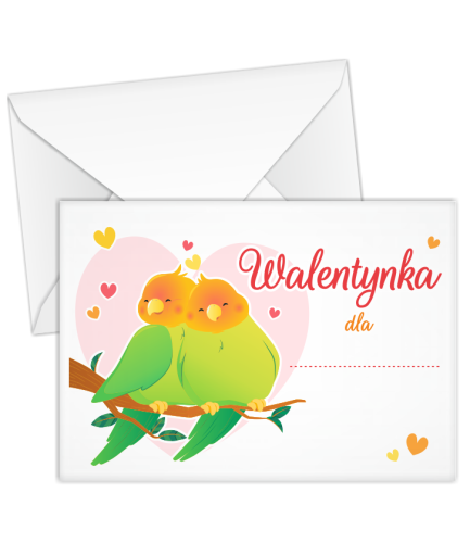 Koperta - WALENTYNKI - wzór 28 (biała, format C6)
