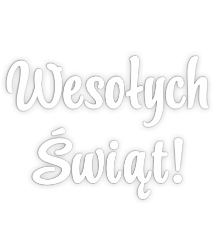 Dekoracja napis: Wesołych Świąt!
