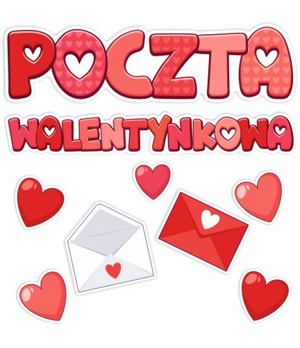 Dekoracja na Walentynki - POCZTA WALENTYNKOWA - wzór 3 (jednostronna)