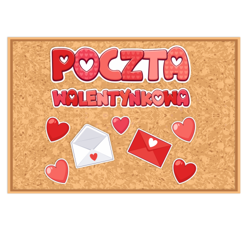 Dekoracja na Walentynki - POCZTA WALENTYNKOWA - wzór 3 (jednostronna)