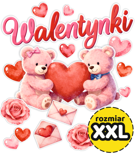 Dekoracja - Walentynki - wzór 2 (rozmiar XXL)