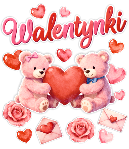 Dekoracja - Walentynki - wzór 2 (rozmiar XXL)