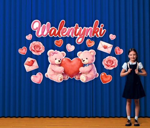 Dekoracja - Walentynki - wzór 2 (rozmiar XXL)