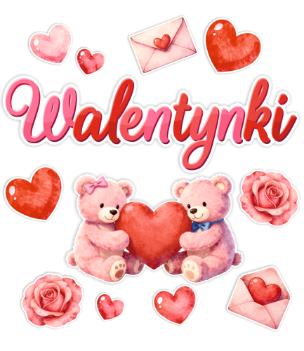 Dekoracja na Walentynki - wzór 4 (jednostronna)