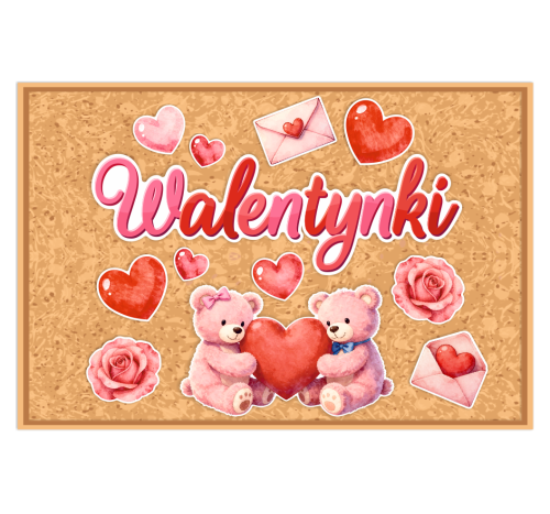 Dekoracja na Walentynki - wzór 4 (jednostronna)
