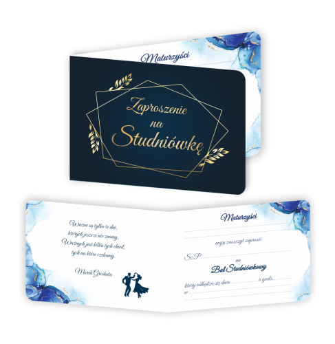 Zaproszenie: Studniówka - Bal Maturalny - wzór 2