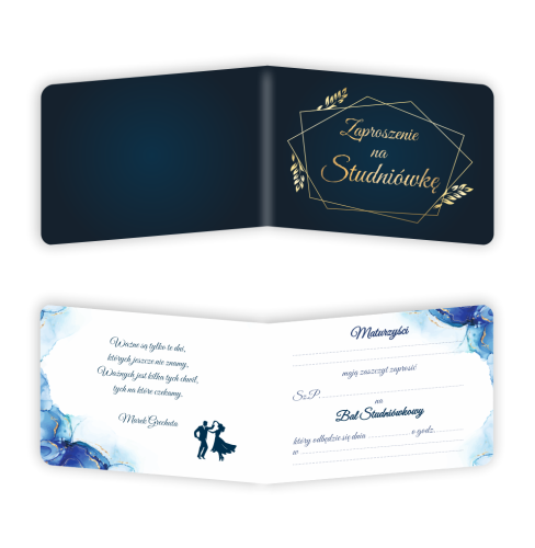 Zaproszenie: Studniówka - Bal Maturalny - wzór 2