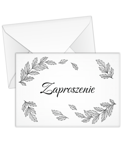 Koperta - ZAPROSZENIE - wzór 37 (biała, format C6)