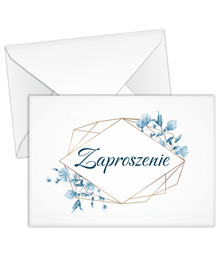 Koperta - ZAPROSZENIE - wzór 39 (biała, format C6)