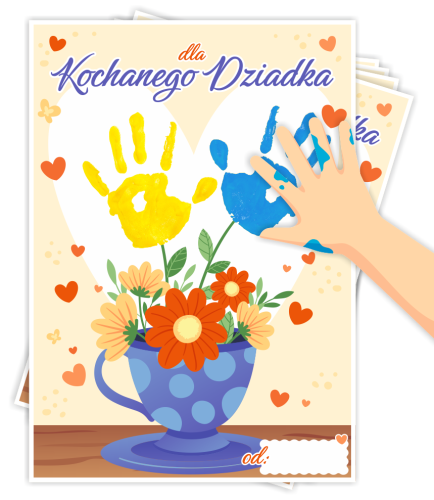 Plakat kreatywny - Dzień Dziadka (format A3, zestaw 5 szt. )