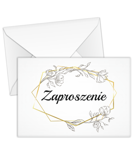 Koperta - ZAPROSZENIE - wzór 40 (biała, format C6)