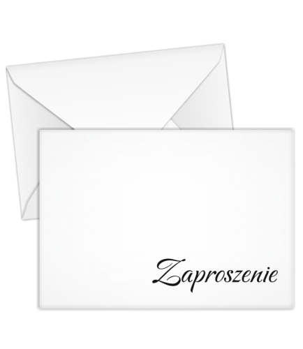 Koperta - ZAPROSZENIE - wzór 41 (biała, format C6)