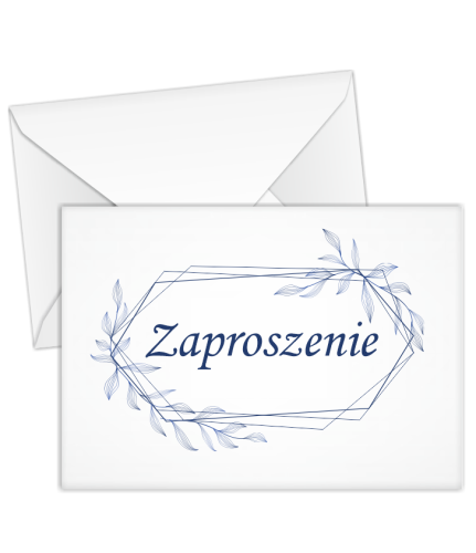 Koperta - ZAPROSZENIE - wzór 42 (biała, format C6)