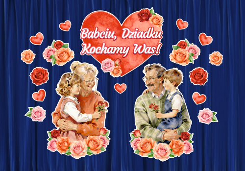 Dekoracja Dzień Babci i Dziadka - wzór 8 (rozmiar XXL)
