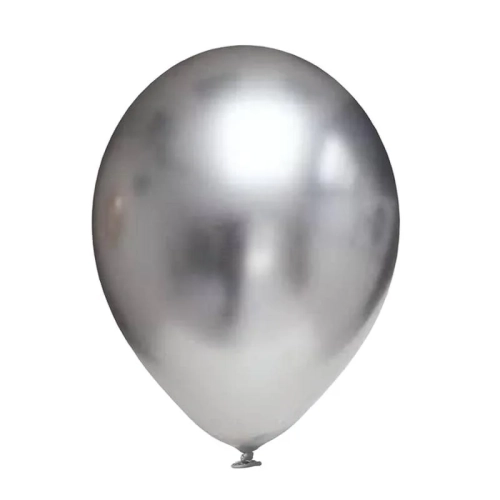 Balony Srebrne Chromowane duże 30cm (50 szt.)