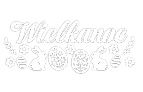 Dekoracja napis: Wielkanoc