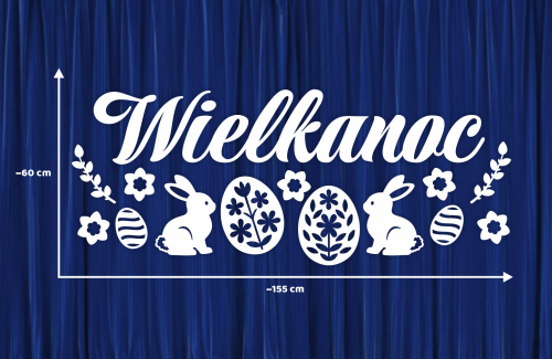 Dekoracja napis: Wielkanoc