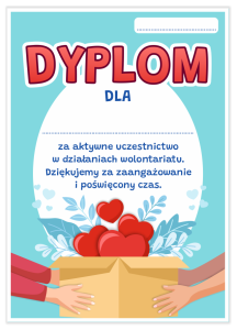 Dyplom: WOLONTARIAT - wzór 2 (format A4)