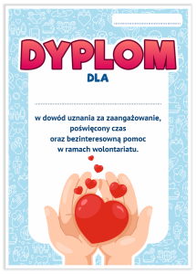 Dyplom: WOLONTARIAT - wzór 3 (format A4)
