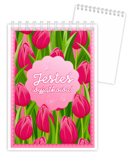 Notes JESTEŚ WYJĄTKOWA - TULIPANY - wzór 3 (A6)