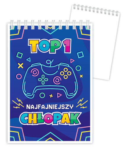 Notes NAJFAJNIEJSZY CHŁOPAK - PAD DO KONSOLI - wzór 8 (A6)