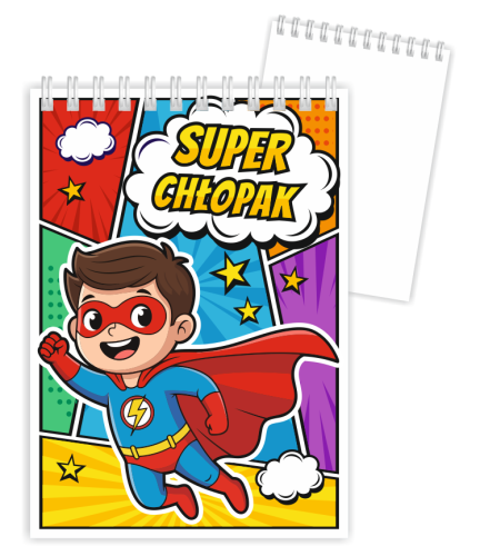 Notes SUPERCHŁOPAK - SUPERBOHATER - wzór 6 (A6)