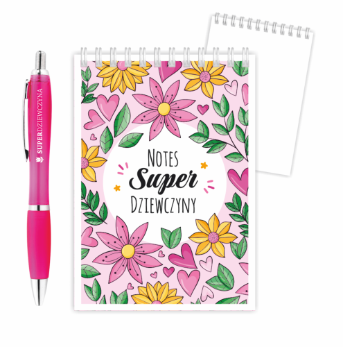 notes prezent dzień kobiet dziewczynki