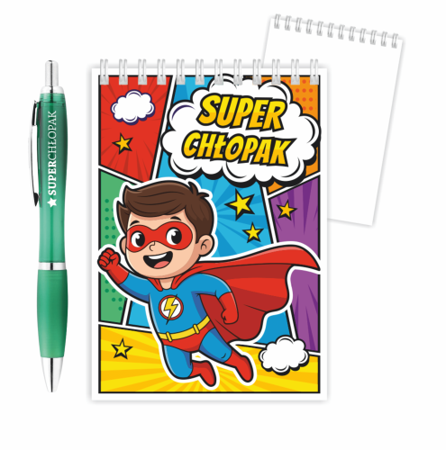 Zestaw prezentowy Dzień Chłopaka (notes + długopis) - wzór 1