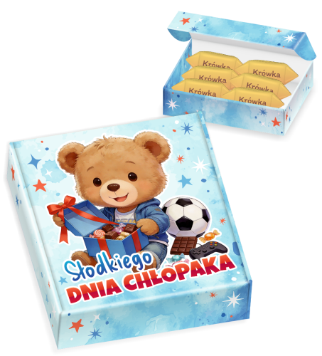Pudełko prezentowe  - DZIEŃ CHŁOPAKA  (wzór 1)