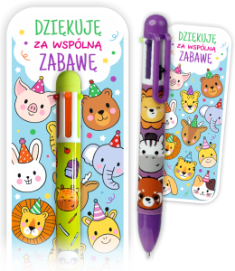 Podziękowanie dla gości - Upominek - Długopis Wielokolorowy (wzór 1)