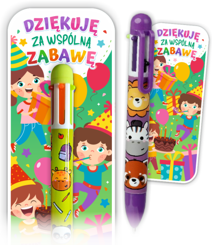 Podziękowanie dla gości - Upominek - Długopis Wielokolorowy (wzór 4)