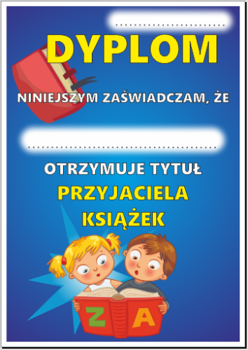 Dyplom przyjaciela książek.