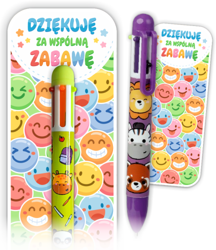Podziękowanie dla gości - Upominek - Długopis Wielokolorowy (wzór 3)
