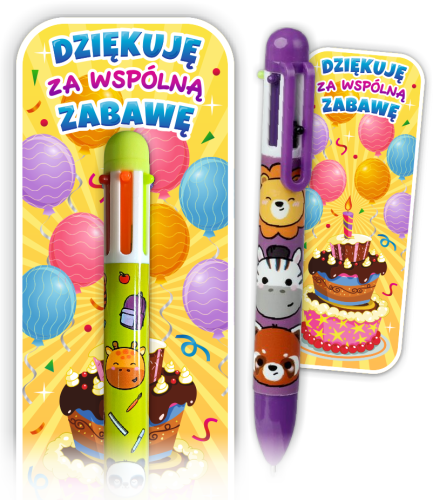 Podziękowanie dla gości - Upominek - Długopis Wielokolorowy (wzór 2)